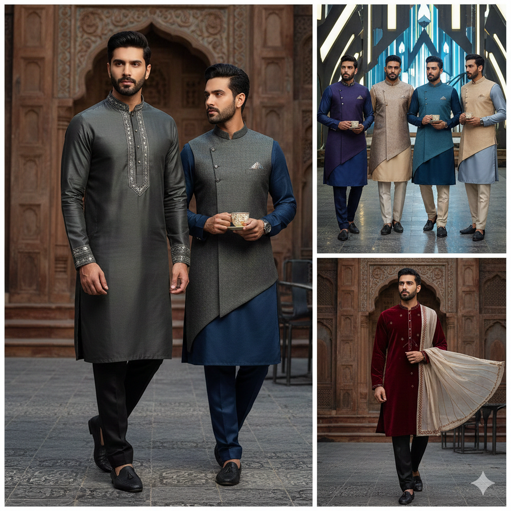 Man wearing a modern oversized blazer and relaxed trousers, showcasing 2026 fashion trends